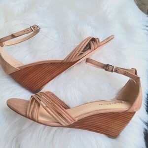 New Klub Nico Tan Strappy Wedge 10